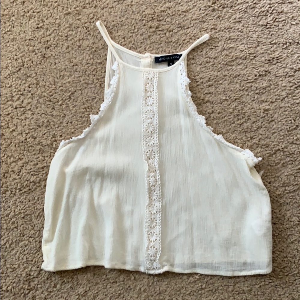 Cute cream summer top